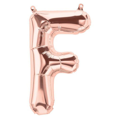 Buy Balloons Rose Gold Letter F Foil Balloon, 34 Inches sold at Balloon Expert