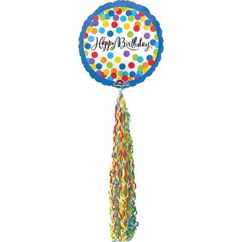 Buy Balloons Confetti Bash Birthday with Pom-Pom Air Walker sold at Balloon Expert