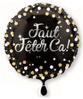 Buy Balloons Faut Fêter Ça Black And Gold Foil Balloon, 18 Inches sold at Balloon Expert