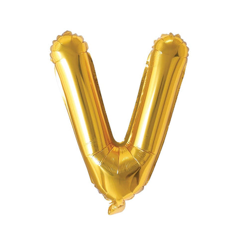 Buy Balloons Gold Letter V Foil Balloon, 16 Inches sold at Balloon Expert
