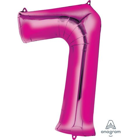 Buy Balloons Pink Number 7 Foil Balloon, 34 Inches sold at Balloon Expert