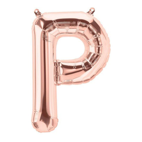Buy Balloons Rose Gold Letter P Foil Balloon, 16 Inches sold at Balloon Expert