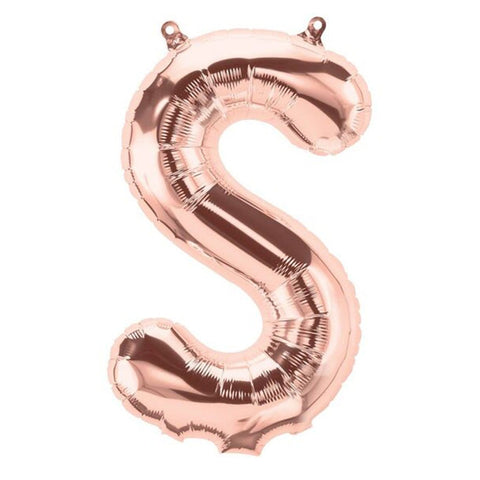 Buy Balloons Rose Gold Letter S Foil Balloon, 34 Inches sold at Balloon Expert