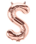 Buy Balloons Rose Gold Letter S Foil Balloon, 16 Inches sold at Balloon Expert