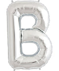 Buy Balloons Silver Letter B Foil Balloon, 16 Inches sold at Balloon Expert