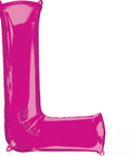 Buy Balloons Pink Letter L Foil Balloon, 36 Inches sold at Balloon Expert
