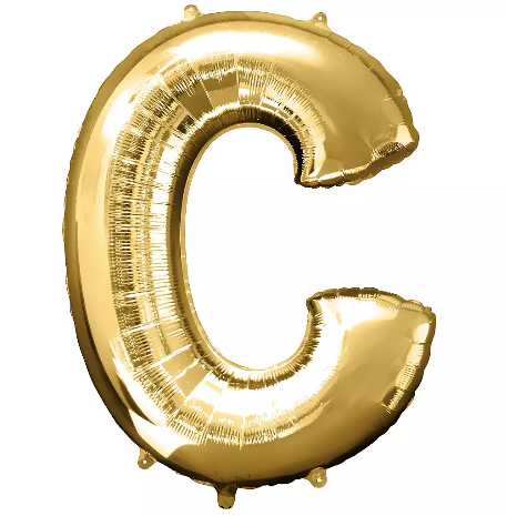 34in Gold Letter Balloon