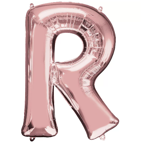 Ballon mylar 34 pouces lettre rose or – Balloon Expert
