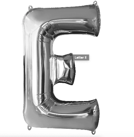 34in Silver Letter Balloon