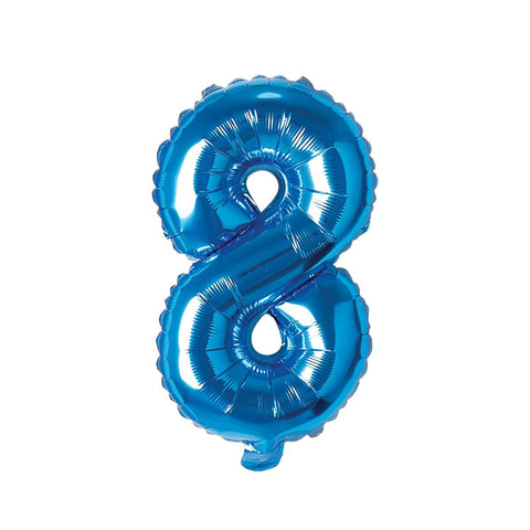 Buy Balloons Blue Number 8 Foil Balloon, 16 Inches sold at Balloon Expert