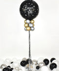 Black Gold And Silver - Jumbo Birthday Balloon With Small Balloons