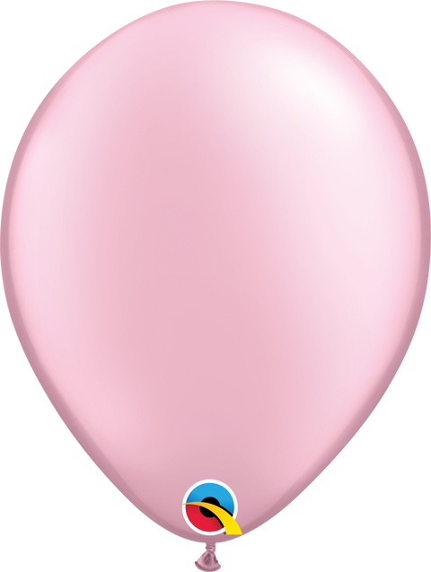 12" Pearl Light Pink Latex Balloon, Helium Inflated from Balloon Expert