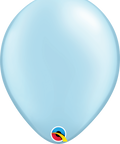 12" Pearl Light Blue Latex Balloon, Helium Inflated from Balloon Expert