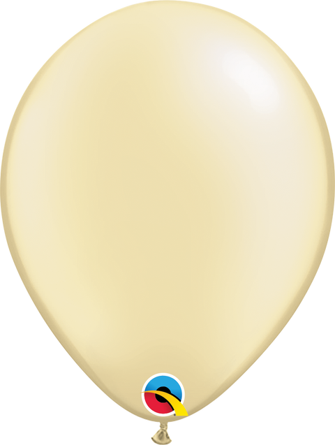 12" Pearl Ivory Latex Balloon, Helium Inflated from Balloon Expert
