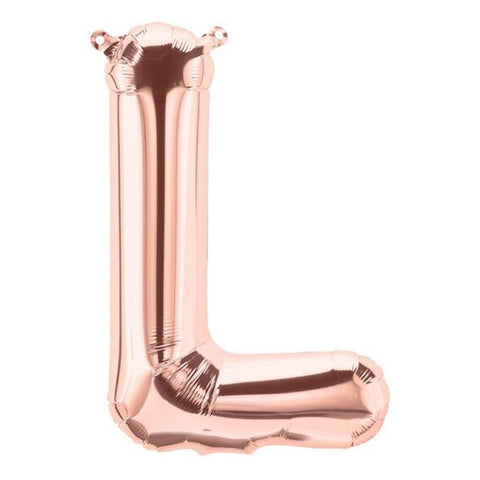Buy Balloons Rose Gold Letter L Foil Balloon, 16 Inches sold at Balloon Expert