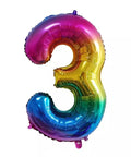 Buy Balloons Rainbow Ombre Number 3 Foil Balloon, 34 Inches sold at Balloon Expert