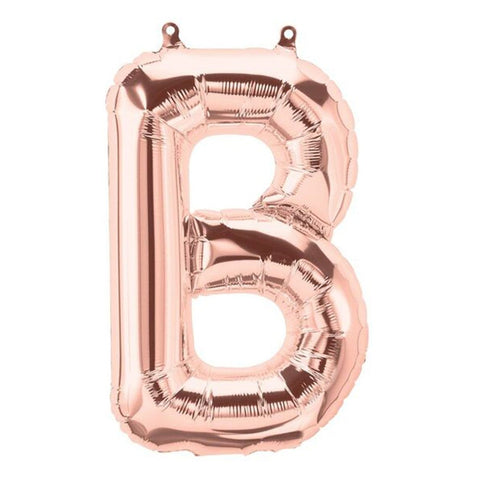Buy Balloons Rose Gold Letter B Foil Balloon, 16 Inches sold at Balloon Expert