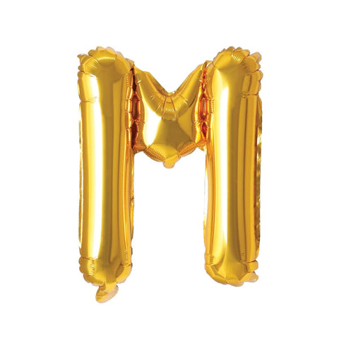 Buy Balloons Gold Letter M Foil Balloon, 16 Inches sold at Balloon Expert