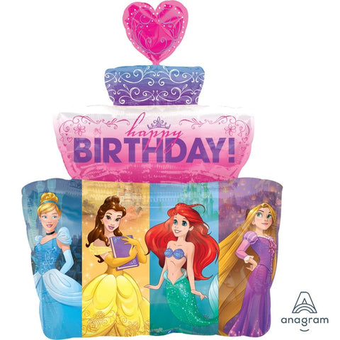 Buy Balloons Disney Princess Happy Birthday Cake Supershape Balloon sold at Balloon Expert