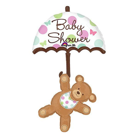 Buy Balloons Baby Shower Umbrella & Bear Supershape Balloon sold at Balloon Expert