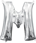 Buy Balloons Silver Letter M Foil Balloon, 16 Inches sold at Balloon Expert