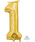 Buy Balloons Gold Number 1 Foil Balloon, 16 Inches sold at Balloon Expert