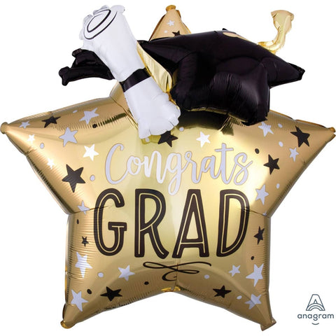 Buy Balloons Congrats Grad Star Supershape Balloon sold at Balloon Expert