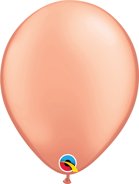 12" Pearl Rose Gold Latex Balloon, Helium Inflated from Balloon Expert