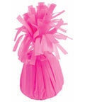 small neon pink foil balloon weight to hold balloon bouquets