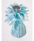 small pastel blue foil balloon weight to hold balloon bouquets