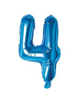 Buy Balloons Blue Number 4 Foil Balloon, 16 Inches sold at Balloon Expert