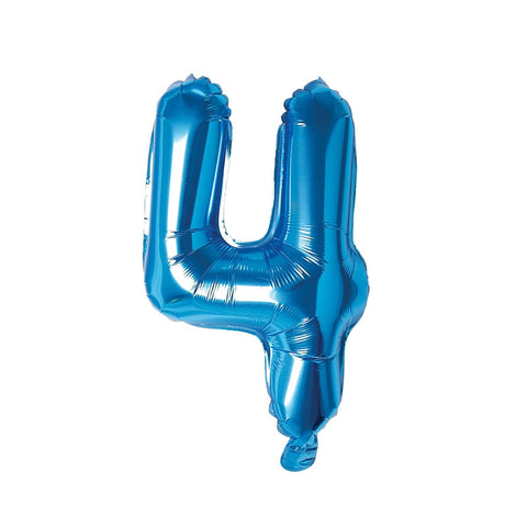 Buy Balloons Blue Number 4 Foil Balloon, 16 Inches sold at Balloon Expert