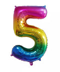 Buy Balloons Rainbow Ombre Number 5 Foil Balloon, 34 Inches sold at Balloon Expert