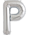 Buy Balloons Silver Letter P Foil Balloon, 16 Inches sold at Balloon Expert