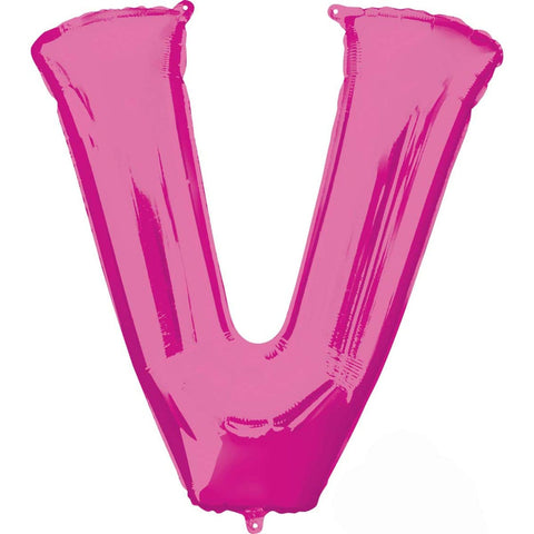 Buy Balloons Pink Letter V Foil Balloon, 36 Inches sold at Balloon Expert