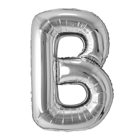 Buy Balloons Silver Letter B Foil Balloon, 34 Inches sold at Balloon Expert