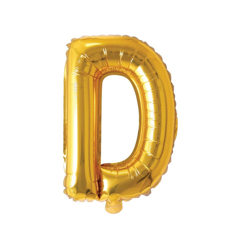 Buy Balloons Gold Letter D Foil Balloon, 16 Inches sold at Balloon Expert