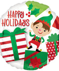 Buy Balloons Elf Happy Holidays Foil Balloon - 18 inches sold at Balloon Expert
