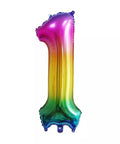 Buy Balloons Rainbow Ombre Number 1 Foil Balloon, 34 Inches sold at Balloon Expert