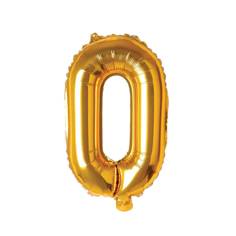 Buy Balloons Gold Number 0 Foil Balloon, 16 Inches sold at Balloon Expert