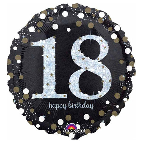 Buy Balloons 18th Sparkling Birthday Foil Balloon, 18 Inches sold at Balloon Expert