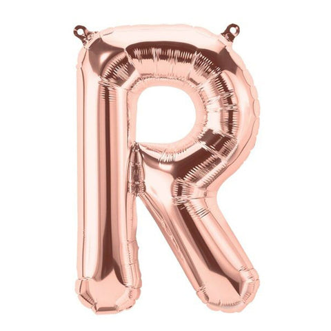 Buy Balloons Rose Gold Letter R Foil Balloon, 16 Inches sold at Balloon Expert