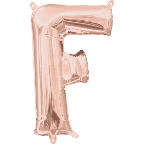 Buy Balloons Rose Gold Letter F Foil Balloon, 16 Inches sold at Balloon Expert