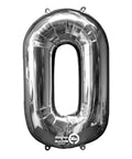 Buy Balloons Silver Number 0 Foil Balloon, 34 Inches sold at Balloon Expert