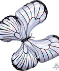 Buy Balloons White Iridescent Butterfly Supershape Balloon sold at Balloon Expert