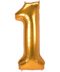 Buy Balloons Gold Number 1 Foil Balloon, 50 Inches sold at Balloon Expert