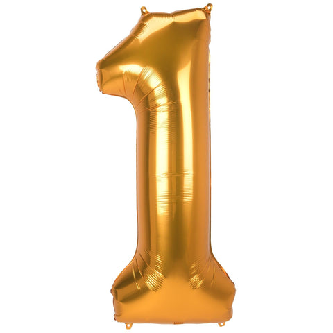 Buy Balloons Gold Number 1 Foil Balloon, 50 Inches sold at Balloon Expert
