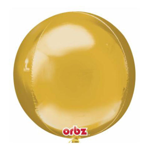 Buy Balloons Gold Orbz Balloon, 16 Inches sold at Balloon Expert