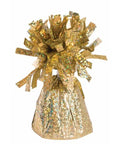 small gold foil balloon weight to hold balloon bouquets
