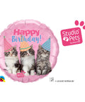 Buy Balloons Happy Birthday Cats Foil Balloon, 18 Inches sold at Balloon Expert